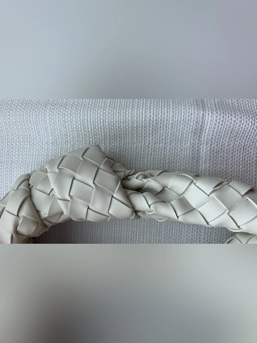 Urban Expressions Lizbeth Ivory Woven Knot Clutch Bag Jodie Inspired Handbag